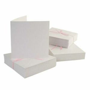 Комплект картички с пликове Бяло - 50 бр. квадрат 13.50 х13.50 см