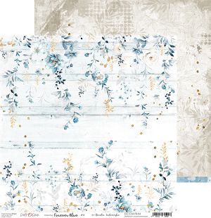 Комплект дизайнерска хартия - FOREVER BLUE - 6 листа