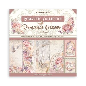 Комплект дизайнерска хартия - Romance Forever - 10 двустранни листа