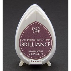 Бързосъхнещ пигментен тампон - BRILLIANCE - Pearlescent Crimson / Перлено пурпурночервено