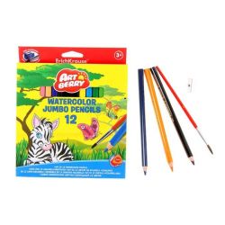 Акварелни моливи - Watercolor Jumbo Pencils - 12 цвята