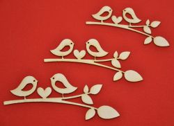 Птички на клонче - 3бр. (3 размера)