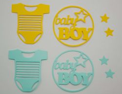 Хартиени елементи "Baby boy 2" - 8бр.