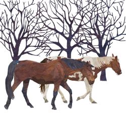 Салфетка  Winter Horses 3331669