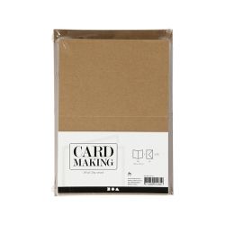 Комплект картички с пликове Крафт - 50бр. А6