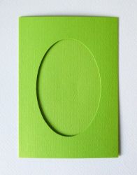 Комплект картички с отвор - Наситено зелено -7 бр