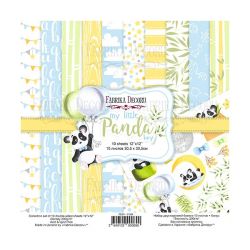 Комплект дизайнерска хартия - MY LITTLE PANDA BOY- 10 двустранни листа