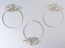 Рамка Рози кръгла-  3бр.- 8,00 см