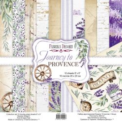 Комплект дизайнерска хартия - Journey to Provence - 10 двустранни листа