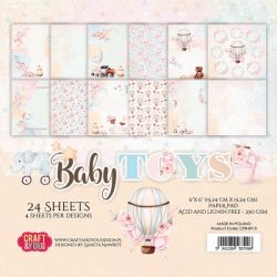 Дизайнерска хартия - BABY TOYS - 24 листа