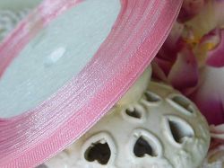 Панделка Органза - Пепел от рози  - 45 м. - 0.60 см