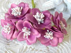 Текстилни цветя с тичинки мат - Къпина