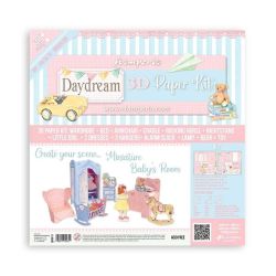 Комплект дизайнерска хартия - Pop Up 3D Cards - DayDream Babyroom - 2 двустранни листа