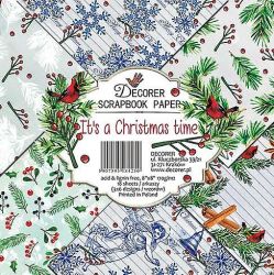 Комплект дизайнерска хартия - It's a Christmas Time - 18 листа