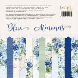 Комплект дизайнерска хартия - BLUE ALMONDS - 24 листа
