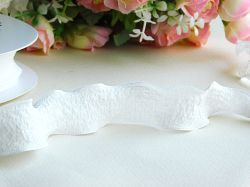 Панделка Шифон - Бяло - 9.00 м.