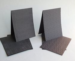 Заготовки за картички - Микс Карета и Ромбове- Тъмно Кафяво - 6 бр.