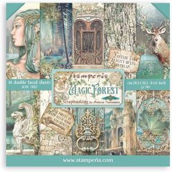 Комплект дизайнерска хартия - Magic Forest - 10 двустранни листа