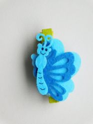 Филц - Дървена щипка - Blue Butterfly - 1 бр.