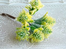 Клонки - Борово зелено и жълто  заскрежени - 6 бр