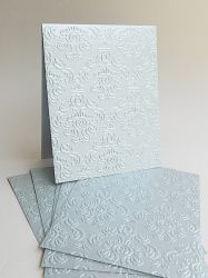 Перлени заготовки за картички с релеф - Светло сиво - 6 бр.