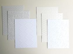 Перлени заготовки за картички с релеф - Бяло  - 6 бр.