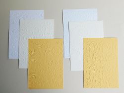 Релефни Заготовки за картички - Микс Жълто и Бяло  - 6 бр.