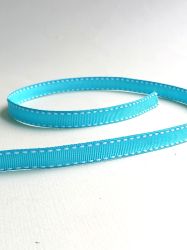 Панделка рипс - Наситено светло синьо с декоративен шев -  2 м.