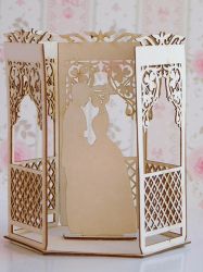 Елементи за експлодираща кутия - Сватбена беседка с младоженци