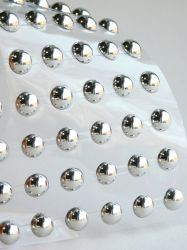Полусферични самозалепващи перли - Сребро - 54 бр.