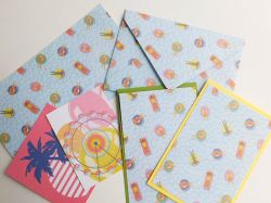 Заготовка за плик и картички - Summer Vibes - 8 елемента