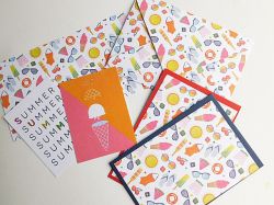 Заготовка за плик и картички - Summer Vibes - 8 елемента