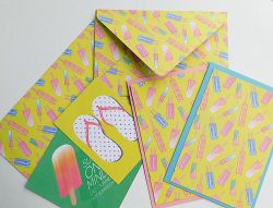 Заготовка за плик и картички - Summer Vibes - 7 елемента