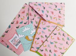 Заготовка за плик и картички - Bird - 8 елемента