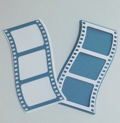 Фото ленти Бяло и Морско Синьо - 4 елемента