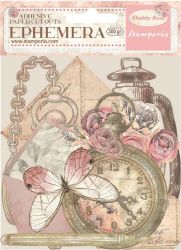 Комплект изрязани елементи Метализирани и Самозалепващи - Shabby Rose Ephemera - 32 бр.