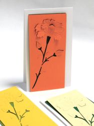 Заготовки за картички - Микс карамфили Жълто - 9 елемента