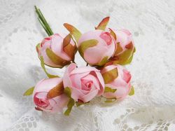 Букет Мини божури - Розово - 6 бр.