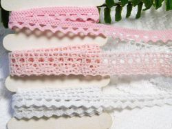 Памучна дантела -  Микс Розово -  3 м.