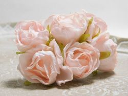 Букет рози  Vintage - Нежно Розово - 6 бр.