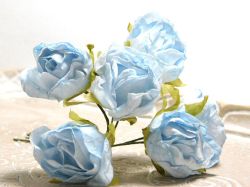 Букет рози  Vintage - Синьо - 6 бр.