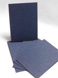Релефни заготовки за картички - Dark Blue Leather - 6 бр.