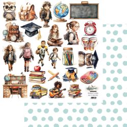 Дизайнерска хартия - Happy Time – School - 1 лист