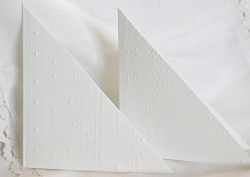 Релефни Заготовки за картички - Триъгълни Бяла Зима - 6 бр.