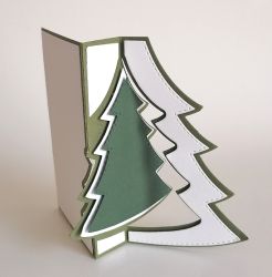 Заготовки за Swing  картички Green Tree - 13,00 х 14,00 см - 1 бр.