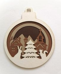 Многопластова топка - Кафяво - 9 см.