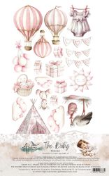 Комплект дизайнерска хартия - Baby – Girl - 6 листа