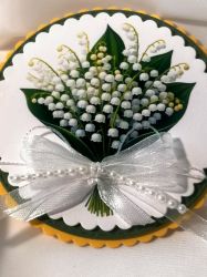 Готова декоративна композиция Букет Момина Сълза – 3D елемент за картички и scrapbooking