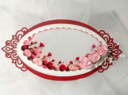 Готова декоративна композиция Рози – 3D елемент за картички и scrapbooking