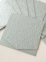 Перлени Релефни заготовки за картички - Silver Grey - 1бр.